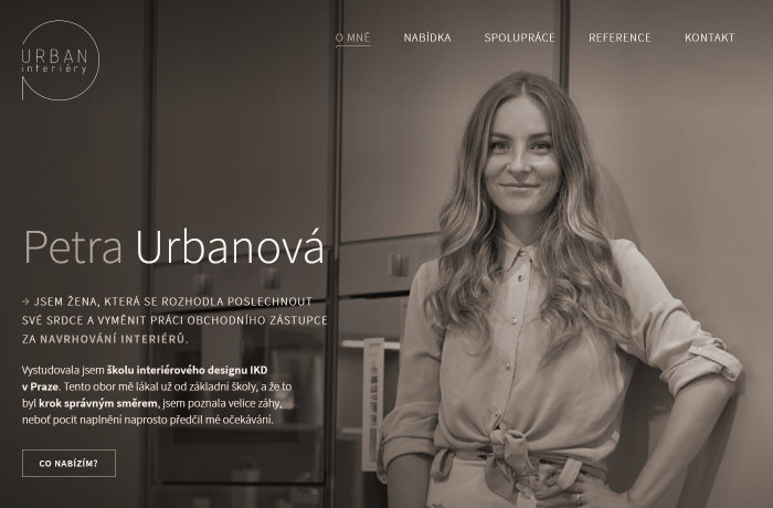 Fotografie webu urbaninteriery.cz